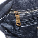 PRADA Hand Bag Leather 2way Black Gold Auth mr1569-23
