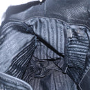 PRADA Hand Bag Leather 2way Black Gold Auth mr1569-24