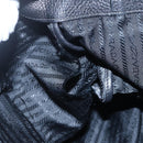 PRADA Hand Bag Leather 2way Black Gold Auth mr1569-25