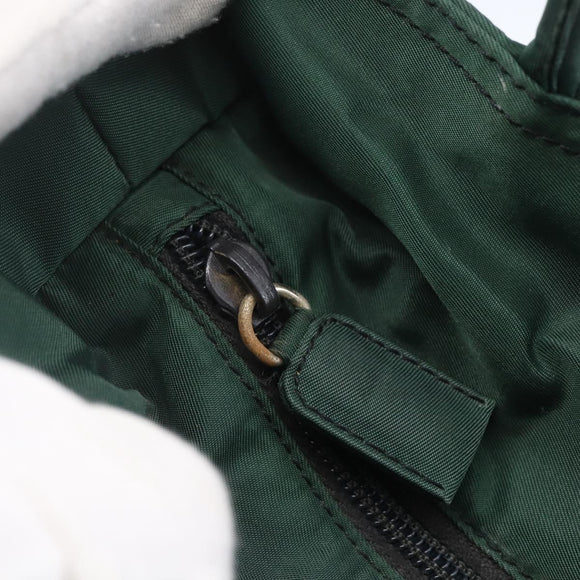 PRADA Hand Bag Nylon Green Silver Auth mr1571