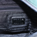 PRADA Hand Bag Nylon Green Silver Auth mr1571-19