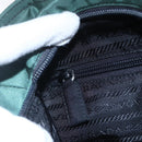 PRADA Hand Bag Nylon Green Silver Auth mr1571-20