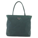 PRADA Hand Bag Nylon Green Silver Auth mr1571-13