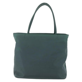 PRADA Hand Bag Nylon Green Silver Auth mr1571 - 0