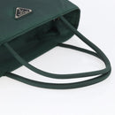 PRADA Hand Bag Nylon Green Silver Auth mr1571-7