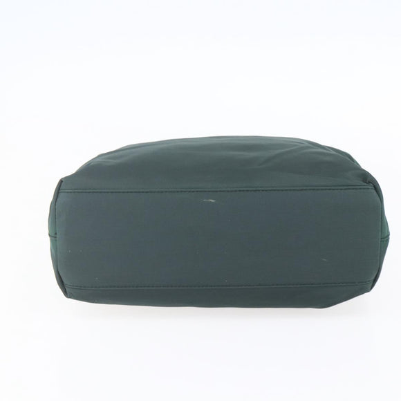 PRADA Hand Bag Nylon Green Silver Auth mr1571