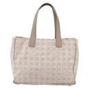 CHANEL New Travel Line Tote Bag Nylon Beige Gold CC Auth mr1575-2