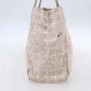 CHANEL New Travel Line Tote Bag Nylon Beige Gold CC Auth mr1575-5