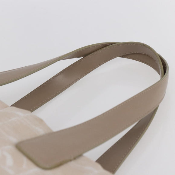 CHANEL New Travel Line Tote Bag Nylon Beige Gold CC Auth mr1575