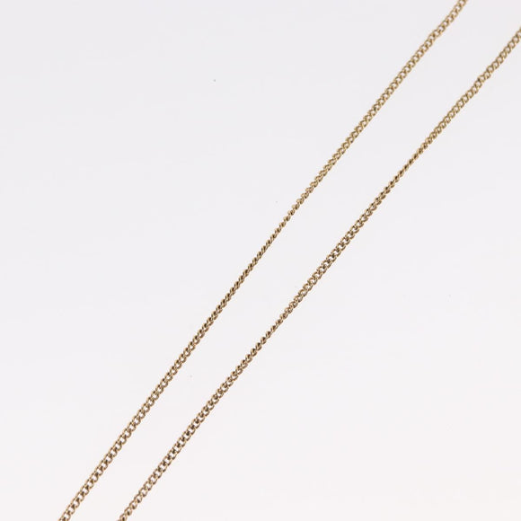 CHANEL COCO Mark Reversible Necklace Metal Gold Tone CC Auth mr1576