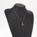 CHANEL COCO Mark Reversible Necklace Metal Gold Tone CC Auth mr1576-18