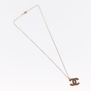 CHANEL COCO Mark Reversible Necklace Metal Gold Tone CC Auth mr1576 - 0