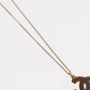 CHANEL COCO Mark Reversible Necklace Metal Gold Tone CC Auth mr1576-4