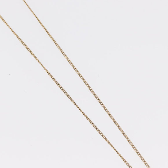 CHANEL COCO Mark Reversible Necklace Metal Gold Tone CC Auth mr1576