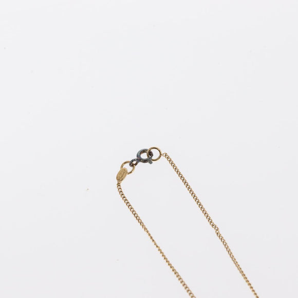 CHANEL COCO Mark Reversible Necklace Metal Gold Tone CC Auth mr1576