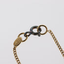CHANEL COCO Mark Reversible Necklace Metal Gold Tone CC Auth mr1576-8