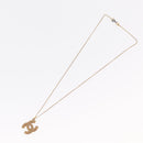 CHANEL COCO Mark Reversible Necklace Metal Gold Tone CC Auth mr1576-9