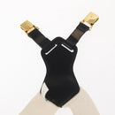 CHANEL Suspenders Canvas Leather White CC Auth mr1577-12