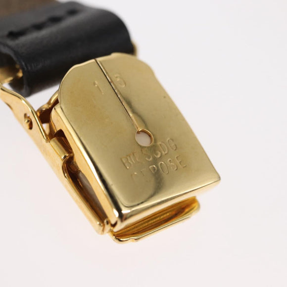 CHANEL Suspenders Canvas Leather White CC Auth mr1577