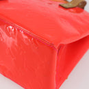 LOUIS VUITTON Monogram Vernis Fluo Reade PM Hand Bag Red M91903 LV Auth mr1578-16