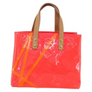 LOUIS VUITTON Monogram Vernis Fluo Reade PM Hand Bag Red M91903 LV Auth mr1578-13