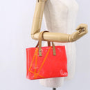 LOUIS VUITTON Monogram Vernis Fluo Reade PM Hand Bag Red M91903 LV Auth mr1578-20