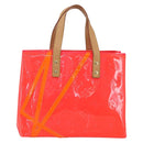 LOUIS VUITTON Monogram Vernis Fluo Reade PM Hand Bag Red M91903 LV Auth mr1578-2