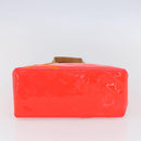 LOUIS VUITTON Monogram Vernis Fluo Reade PM Hand Bag Red M91903 LV Auth mr1578-5