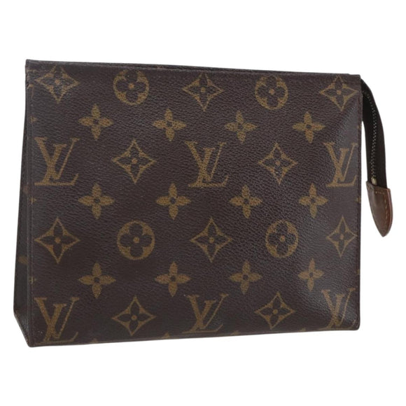 LOUIS VUITTON Monogram Poche Toilette 19 Pouch M47544 LV Auth mr1582