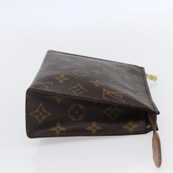 LOUIS VUITTON Monogram Poche Toilette 19 Pouch M47544 LV Auth mr1582