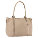 GUCCI GG Canvas Guccissima Tote Bag Leather Gold Beige pink 197953 Auth mr1583-1