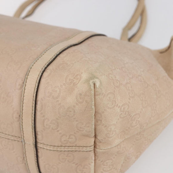 GUCCI GG Canvas Guccissima Tragetasche Leder Gold Beige Rosa 197953 Auth mr1583