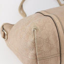 GUCCI GG Canvas Guccissima Tote Bag Leather Gold Beige pink 197953 Auth mr1583-10
