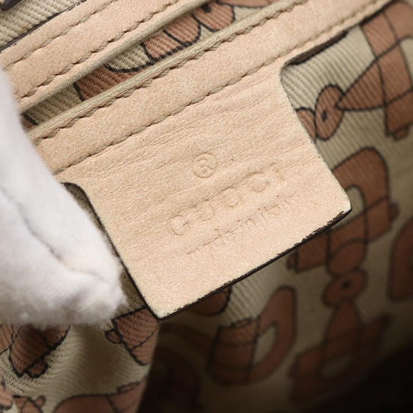 GUCCI GG Canvas Guccissima Tragetasche Leder Gold Beige Rosa 197953 Auth mr1583