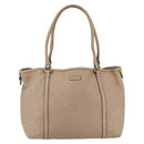 GUCCI GG Canvas Guccissima Tote Bag Leather Gold Beige pink 197953 Auth mr1583-2