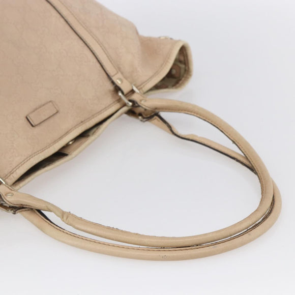 GUCCI GG Canvas Guccissima Tragetasche Leder Gold Beige Rosa 197953 Auth mr1583
