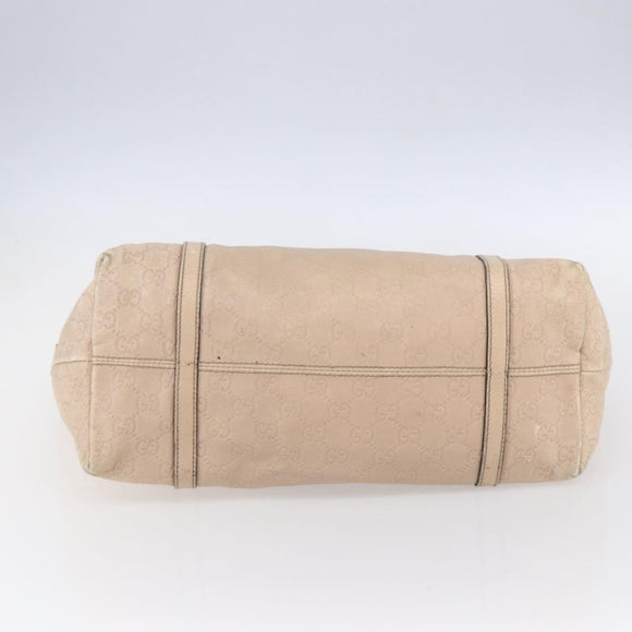 GUCCI GG Canvas Guccissima Tragetasche Leder Gold Beige Rosa 197953 Auth mr1583
