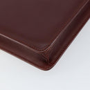 CARTIER Must Line Shoulder Bag Leather Bordeaux Gold Auth mr1585-13