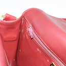 CARTIER Must Line Shoulder Bag Leather Bordeaux Gold Auth mr1585-20