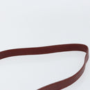 CARTIER Must Line Shoulder Bag Leather Bordeaux Gold Auth mr1585-8