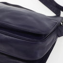 LOEWE Anagram Shoulder Bag Leather Purple Gold Auth mr1586-15