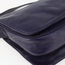 LOEWE Anagram Shoulder Bag Leather Purple Gold Auth mr1586-16