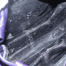 LOEWE Anagram Shoulder Bag Leather Purple Gold Auth mr1586-11