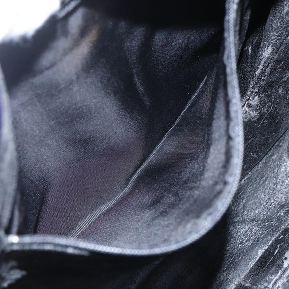 LOEWE Anagram Shoulder Bag Leather Purple Gold Auth mr1586