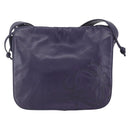 LOEWE Anagram Shoulder Bag Leather Purple Gold Auth mr1586-13