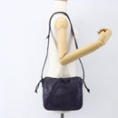 LOEWE Anagram Shoulder Bag Leather Purple Gold Auth mr1586-20