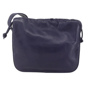 LOEWE Anagram Shoulder Bag Leather Purple Gold Auth mr1586 - 0