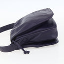 LOEWE Anagram Shoulder Bag Leather Purple Gold Auth mr1586-3