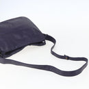 LOEWE Anagram Shoulder Bag Leather Purple Gold Auth mr1586-7