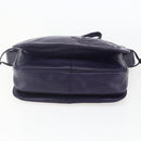 LOEWE Anagram Shoulder Bag Leather Purple Gold Auth mr1586-5